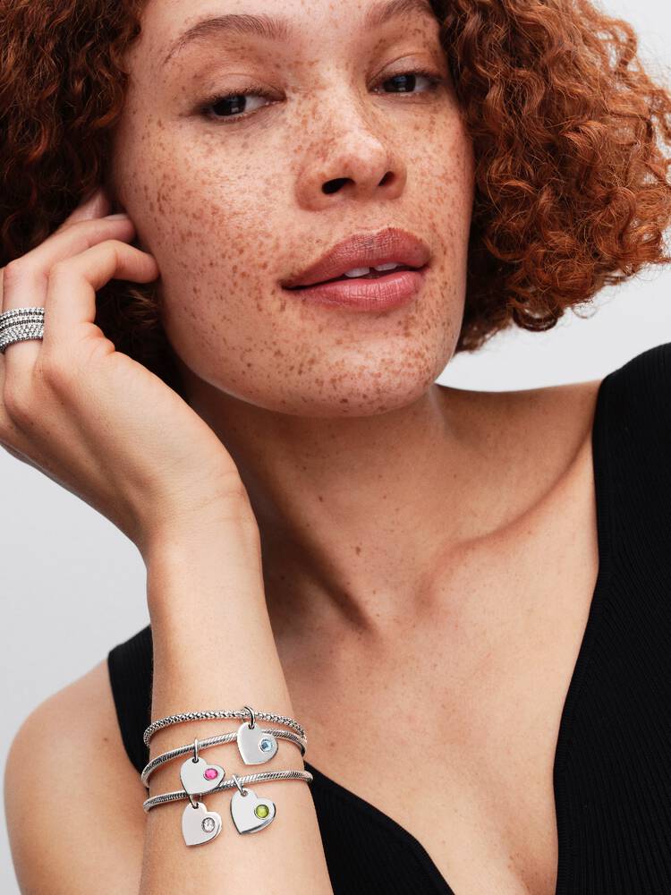 Engravable heart sterling silver dangle with true 