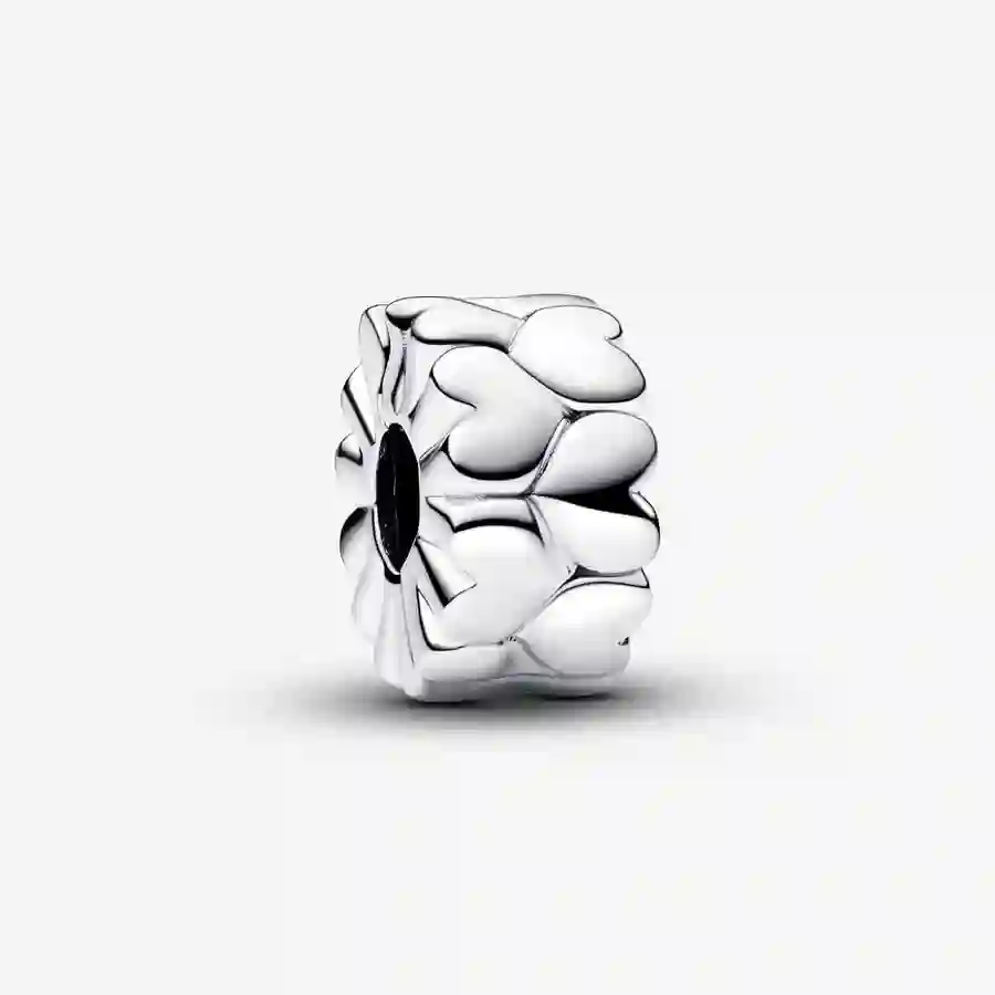Hearts sterling silver clip