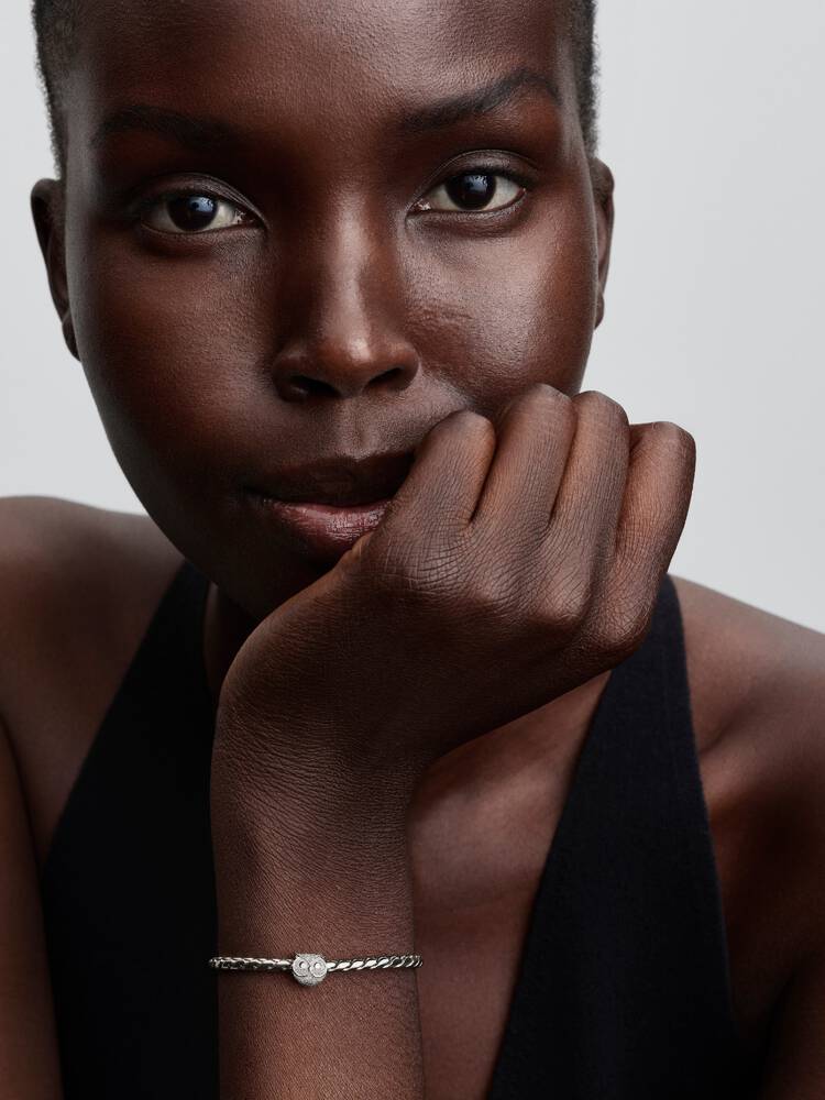 Textured owl sterling silver mini charm