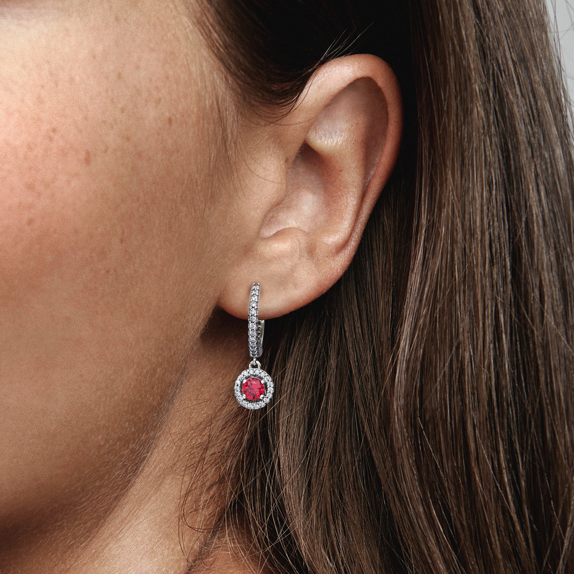 Sterling silver hoop earrings with cherries jubile