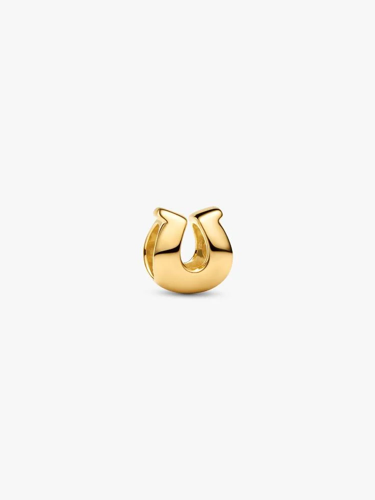 Horse shoe 14k gold-plated mini charm