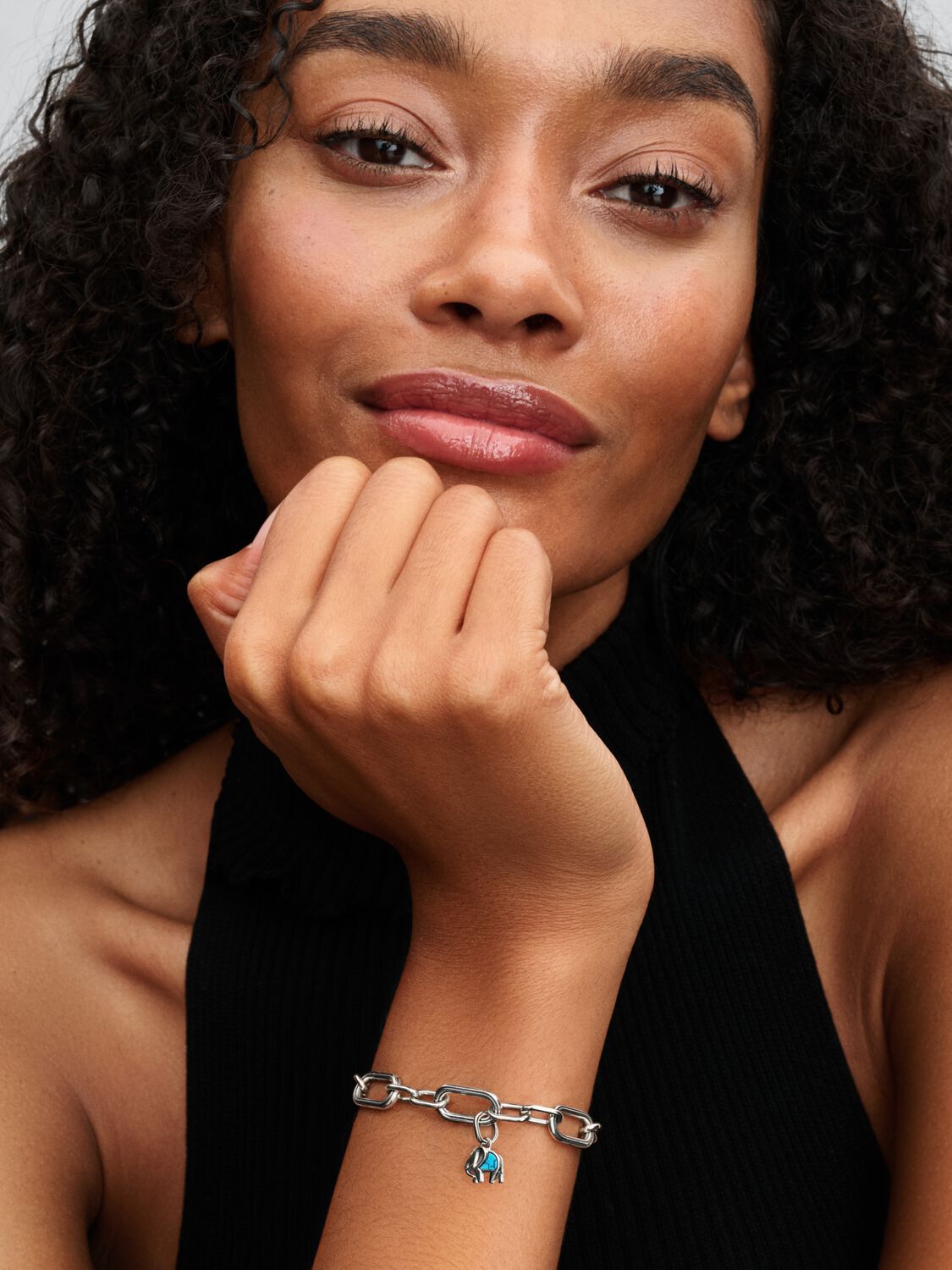 Elephant sterling silver mini dangle with imitatio