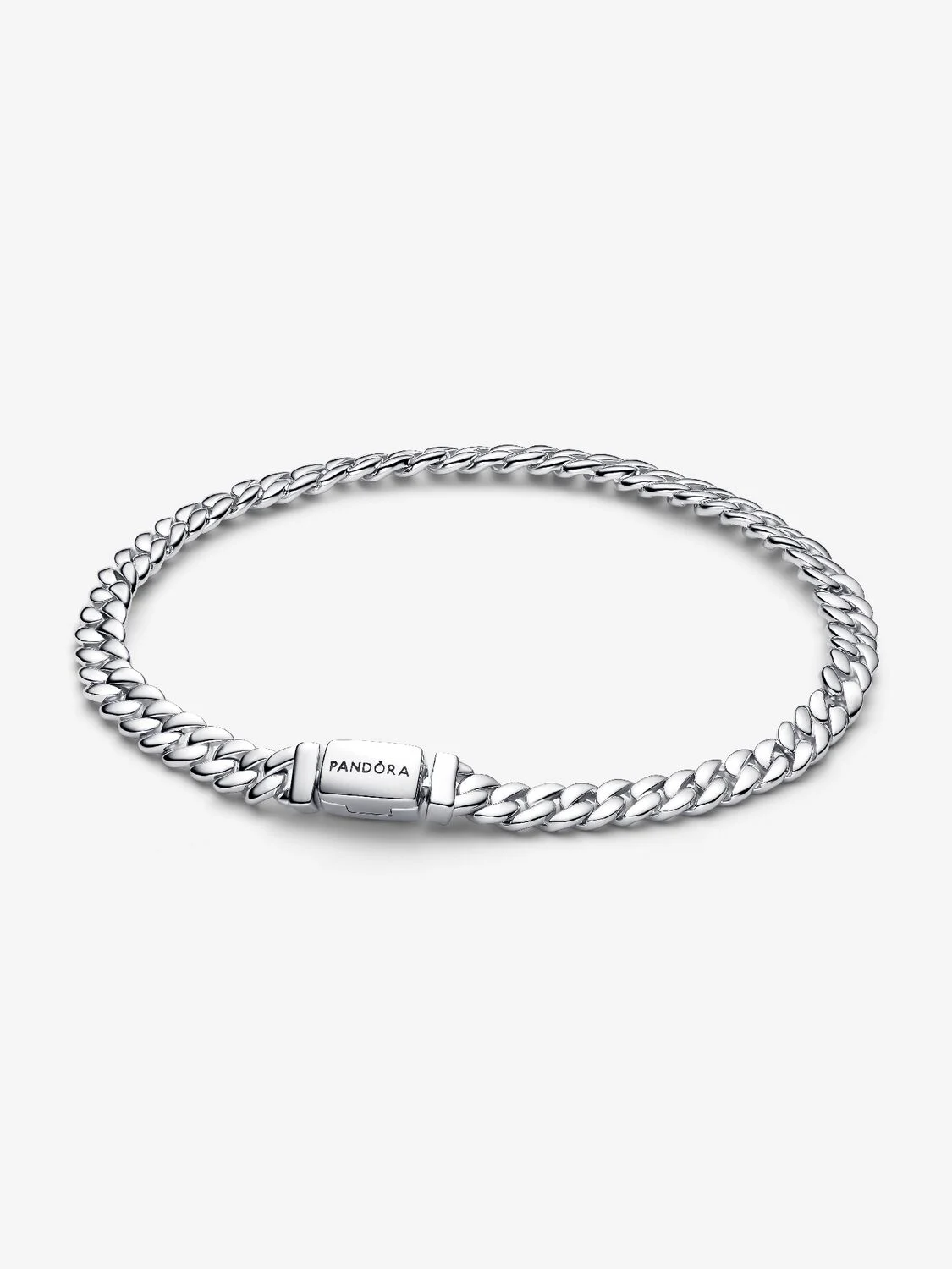 Cuban chain sterling silver bracelet