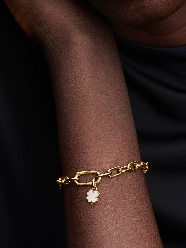 Clover 14k gold-plated unique metal blend mini dan