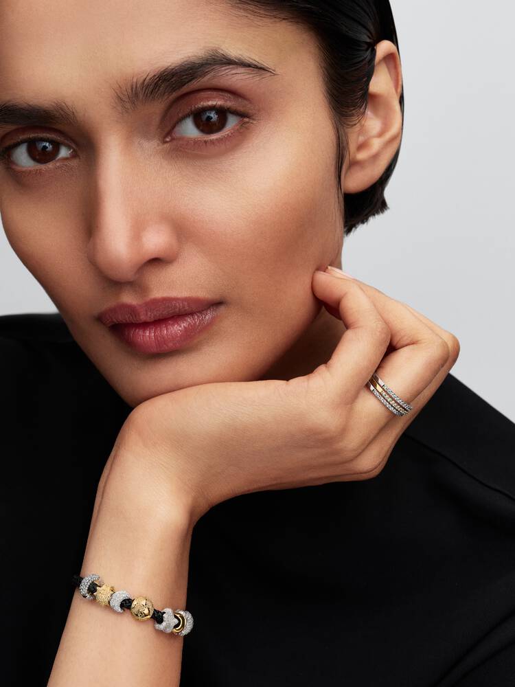 Textured globe 14k gold-plated mini charm