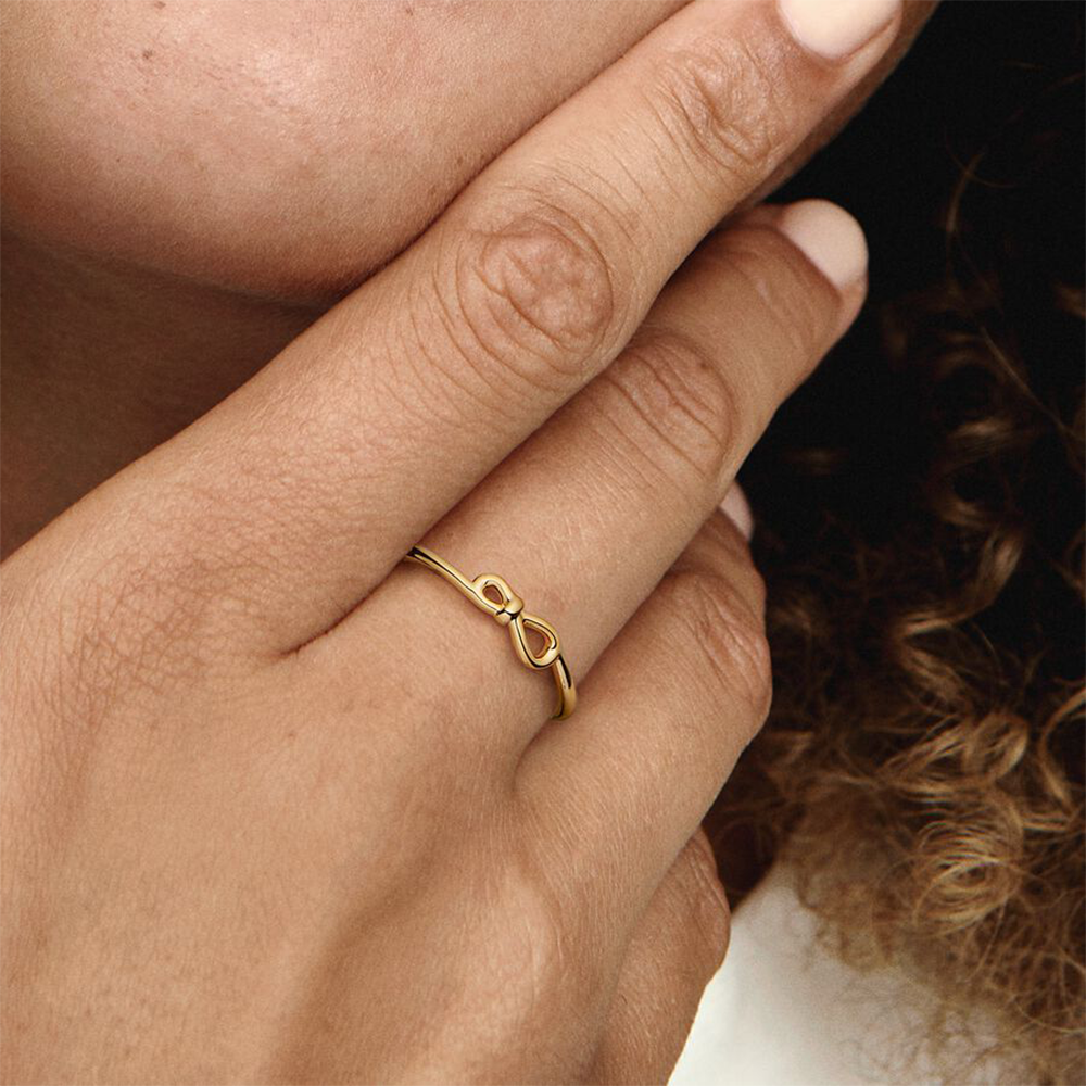 Infinity 14k gold-plated ring