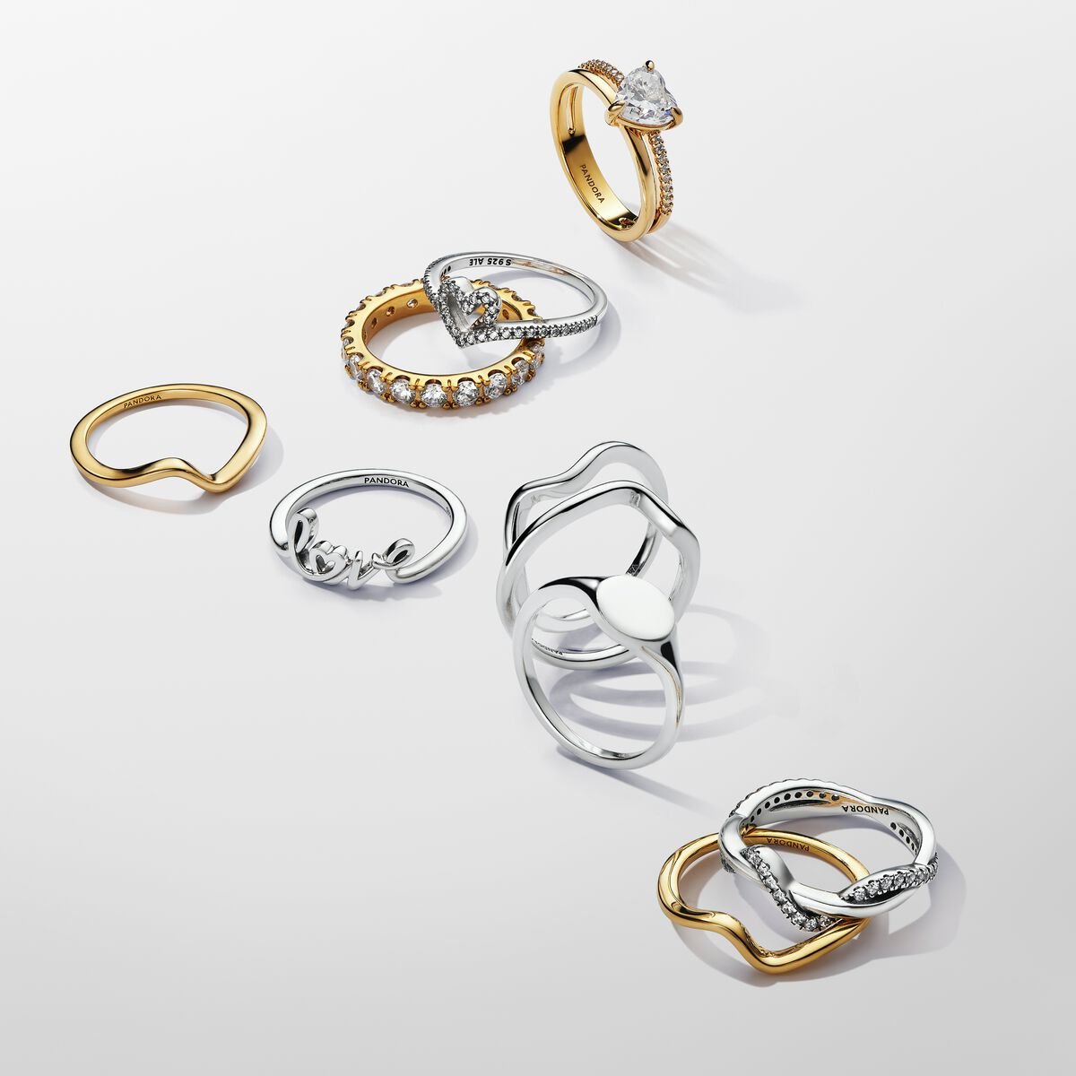 PANDORA 14K Gold Plated Ring/163095C00-52