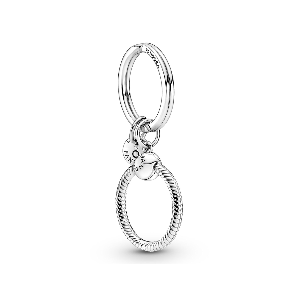 Sterling silver key ring with small Pandora Opendant /399566C00