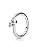 Hearts silver ring with clear cubic zirconia/Серебряное кольцо с чистым кубическим цирконием