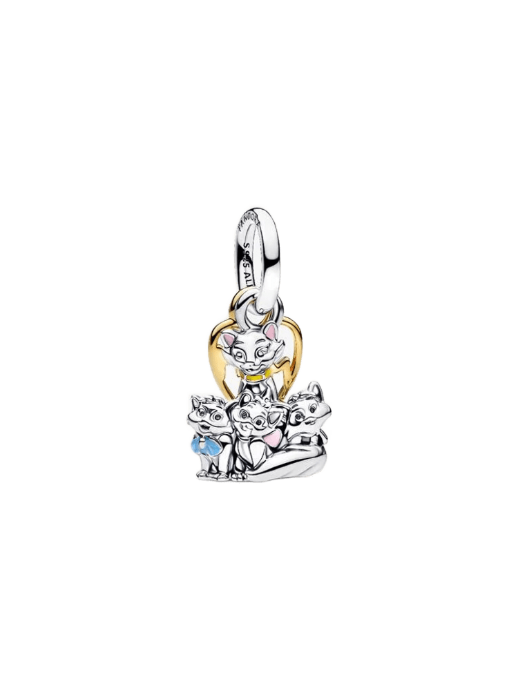 Disney Aristocats sterling silver and 14k gold-pla
